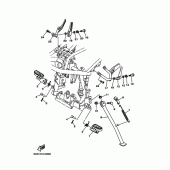 Схема узла: Подножки и Подставка Yamaha XT250 Serow