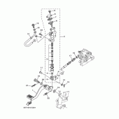Схема вузла: Задній гальмівний циліндр Yamaha XG250 TRICKER