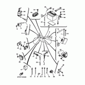 Схема вузла: Електроустаткування 1 Yamaha TW200