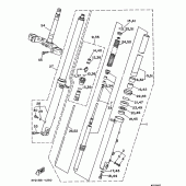 Схема вузла: Вилка передньої осі Yamaha TDM850