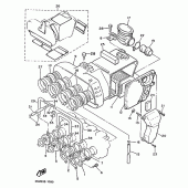 Схема вузла: Впускная система Yamaha XJ600 Diversion (S-TYPE)