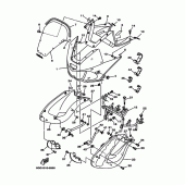 Схема вузла: Облицювальні елементи 1 Yamaha TDM850