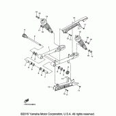 Схема вузла: Задній важіль та Підвіска Yamaha XVS950 Bolt