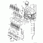 Схема узла: Впускная система Yamaha YZF750 YZF750