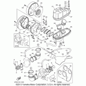 Схема вузла: Впускна система Yamaha XVS1100 V-Star Custom