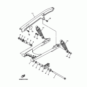 Схема узла: Задний рычаг и Подвеска Yamaha YBR125