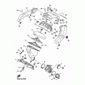 Схема вузла: Впускна система Yamaha YZ250 YZ250F