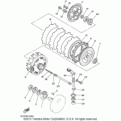 Схема узла: Сцепление Yamaha XV250 Virago