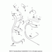 Схема вузла: Кермо та Тросики Yamaha XVS1100 V-Star Custom
