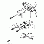 Схема узла: Задний фонарь (Стоп-сигнал) Yamaha YZF750 YZF750