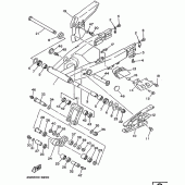 Схема узла: Задний рычаг и Подвеска Yamaha TT250R TT-R