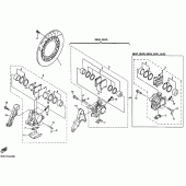Схема узла: Задний тормозной суппорт Yamaha XJR1300