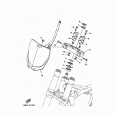 Схема вузла: Рульовий механізм Yamaha YZ250 YZ250X
