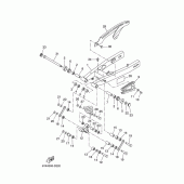 Схема вузла: Задній важіль та підвіска Yamaha XT660 XT660R