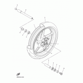 Схема вузла: Переднє колесо Yamaha YZF-R1 R1