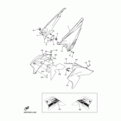Схема узла: Боковая крышка Yamaha WR250 WR250R