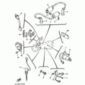 Схема узла: Электрооборудование 2 Yamaha XV250 Virago