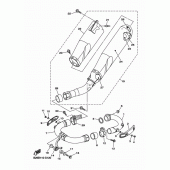Схема вузла: Вихлопна система Yamaha YZ250 YZ250FX