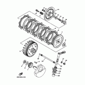 Схема вузла: Зчеплення Yamaha TW125