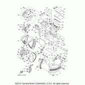 Схема вузла: Бічна кришка Yamaha XV1900 Raider