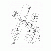 Схема вузла: Рульовий механізм Yamaha YP400