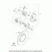 Схема узла: Передний тормоз Yamaha XVS650 V-Star Custom