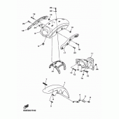 Схема узла: Крыло Yamaha XVS950 XV950 Racer
