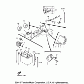 Схема вузла: Електроустаткування 1 Yamaha XV250 V-Star