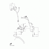 Схема вузла: Пульт управління рульовий та Важіль Yamaha FZ1 FZ1 FAZER (S-TYPE)