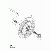 Схема вузла: Переднє колесо Yamaha FZ10/MTN1000 MT-10