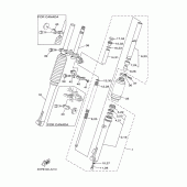 Схема вузла: Вилка передньої осі Yamaha TTR125 TT-R125