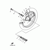 Схема узла: Переднее колесо Yamaha XVS650 Drag Star