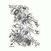 Схема вузла: Головка циліндра Yamaha XV535 Virago
