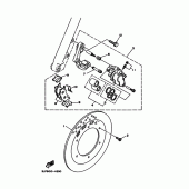 Схема вузла: Переднє гальмо Yamaha XV125 Virago