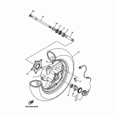 Схема узла: Переднее колесо Yamaha YP400 Grand Majesty