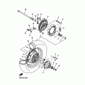 Схема вузла: Заднє колесо Yamaha XVS650 V-Star Classic