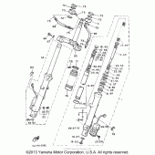 Схема узла: Вилка передней оси Yamaha XVZ1300 Venture Royale