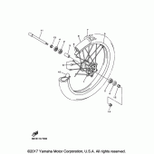 Схема узла: Переднее колесо Yamaha YZ450F YZ450FX