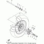 Схема узла: Заднее колесо Yamaha XVS1100 V-Star Custom