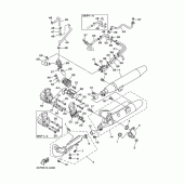 Схема вузла: Вихлопна система Yamaha XVS400 Drag Star
