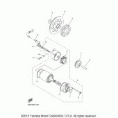 Схема вузла: Привід стартера Yamaha XVS650 V-Star Classic