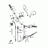 Схема вузла: Кермо та Тросики Yamaha XT225 XT225