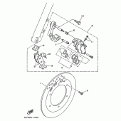 Схема узла: Передний тормозной суппорт Yamaha XV250 Virago