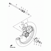 Схема узла: Переднее колесо Yamaha XVS950 SCR950