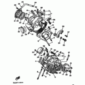 Схема вузла: Головка циліндра Yamaha XV750 Virago