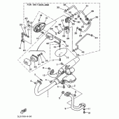 Схема узла: Выхлопная система Yamaha XV250 Virago