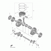 Схема узла: Коленчатый вал и Поршень Yamaha YZ450F YZ450F