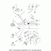 Схема вузла: Электрооборудование (1) Yamaha XVS650 V-Star Custom