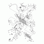 Схема узла: Радиатор и Патрубок системы охлаждения Yamaha XJ6 XJ6-N (Naked, ABS)