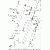 Схема вузла: Вилка передньої осі Yamaha YZF600R Thundercat